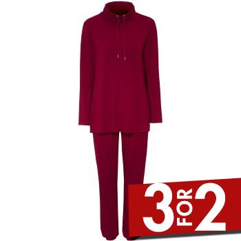 Damella Bamboo Frenchterry Suit Rød Bambus Medium Dame