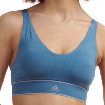 adidas Bh 40GG Seamless Plunge Bra Blå Medium Dame