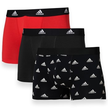 adidas 3P Active Flex Cotton Trunk Sort/Rød bomuld XX-Large Herre