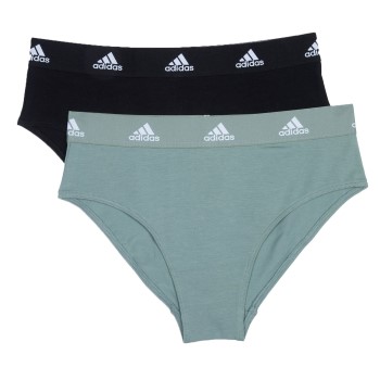 adidas Trusser 2P Bikini Brief Sort/Grøn bomuld Small Dame