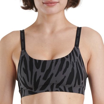 adidas Bh BOS Micro Cut Free Scoop Lounge Bra Zebra Large Dame