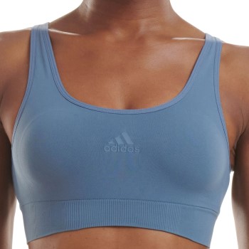 adidas Bh BOS Smart Micro 720 Seamless Lounge Bra Turkise polyamid Small Dame