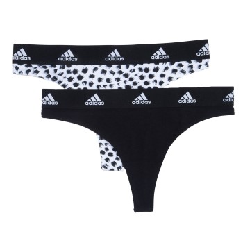 adidas Trusser 2P Underwear Brazilian Thong Sort/Hvid bomuld Large Dame