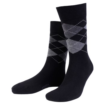 Amanda Christensen Strømper True Ankle Argyle Sock Sort/Grå Str 43/46 Herre