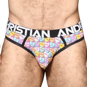 Andrew Christian Almost Naked Candy Hearts Jock Rosa polyamid Medium Herre