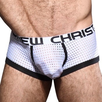 Andrew Christian Almost Naked Mesh Boxer Hvid Medium Herre