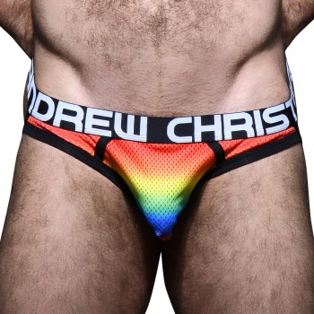 Andrew Christian Almost Naked Pride Mesh Jock Flerfarvet polyamid Large Herre