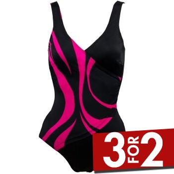 Damella Julia Basic Swimsuit Cerise 40 Dame