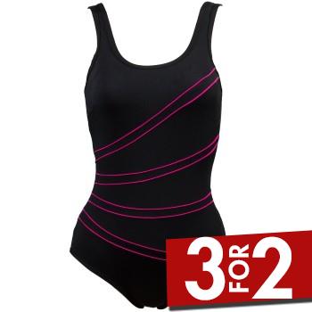 Damella Keira Chlorine Resistant Swimsuit 36-50 Cerise 42 Dame