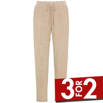 Damella Knitted Lounge Pants Beige XX-Large Dame