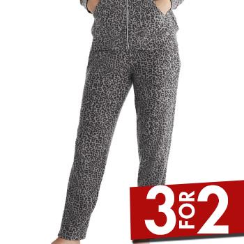 Damella Knitted Lounge Pants Leopard Large Dame