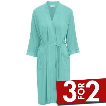 Se Damella Viscose Plain Lace Robe Aqua viskose Large Dame ved Timarco