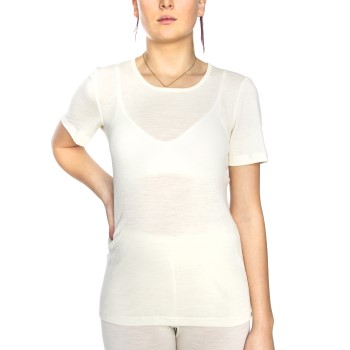 Damella Wool T-Shirt Elfenben uld Medium Dame