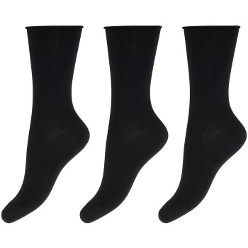 Decoy Strømper 3P Bamboo Socks Sort Strl 37/41 Dame