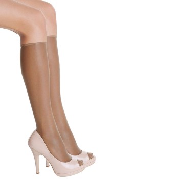 DIM Strømpebukser 2P Sublim Voile Mi-Bas Knee-high Brun One Size Dame