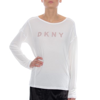 Se DKNY Homewear DKNY Elevated Leisure LS Top Hvid modal Medium Dame ved Timarco