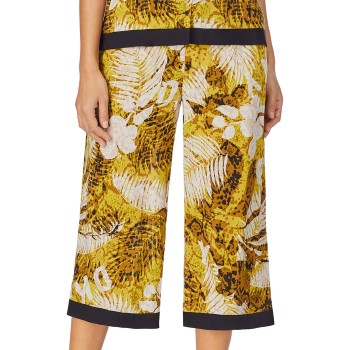 Se DKNY Homewear DKNY Rooftop Ready Wide Capri Pant Gul Mønster viskose X-Large Dame ved Timarco