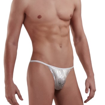 Doreanse Men G-string Sølv polyester Small Herre