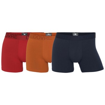 Dovre 3P Bamboo Boxer Tights Blå/Rød Small Herre