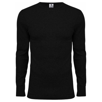 Dovre Long Sleeve Crew Neck Sort bomuld Large Herre