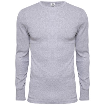 Dovre Long Sleeve Crew Neck Grå bomuld Small Herre