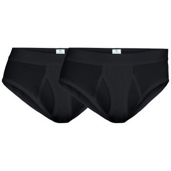 Dovre 2P Organic Cotton Brief With Fly Sort økologisk bomuld Medium Herre