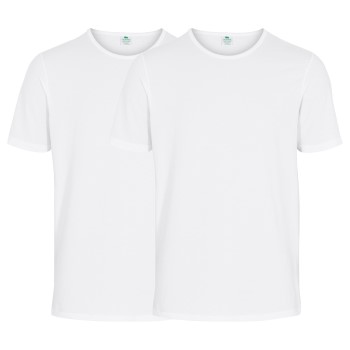 Dovre 2P Organic Cotton Crew Neck Hvid økologisk bomuld Medium Herre