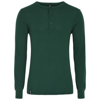 Se Dovre Organic Cotton Grand Dad Rib Shirt Grøn økologisk bomuld Small Herre ved Timarco