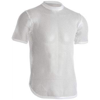 Se Dovre Organic Cotton Net T-shirt Hvid økologisk bomuld Medium Herre ved Timarco