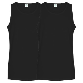 Se Dovre 2P Organic Cotton Singlet Sort økologisk bomuld Large Herre ved Timarco