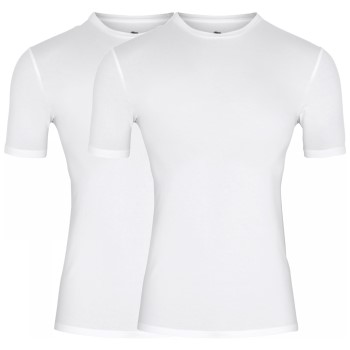 Se Dovre 2P Organic Cotton T-shirt Hvid økologisk bomuld Large Herre ved Timarco