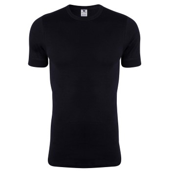 Dovre Rib T-Shirt Sort bomuld Large Herre