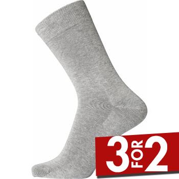 Se Egtved Strømper Pure Cotton Socks Lysegrå bomuld Str 40/45 Herre ved Timarco