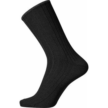 Egtved Strømper Wool No Elastic Rib Socks Sort Str 40/45