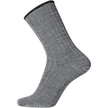 Egtved Strømper Wool No Elastic Rib Socks Stålgrå Str 40/45