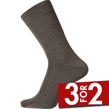 Egtved Strømper Wool Twin Sock Brun Str 45/48