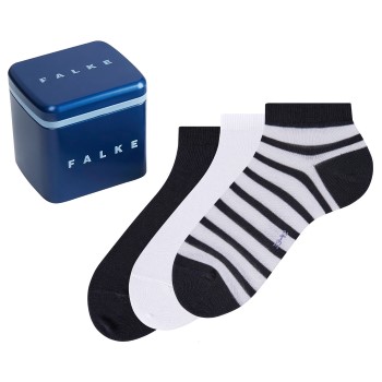 Falke KGaA Falke Strømper 3P Ankle Sock Happy Box Hvid bomuld Str 39/42