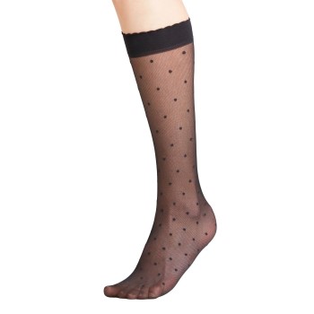 Falke KGaA Falke Strømper Women Seasonal Dot Knee High 15 Den Sort polyamid Str 39/42 Dame