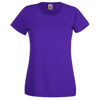 Fruit of the Loom Lady-Fit Valueweight T Lilla bomuld Medium Dame