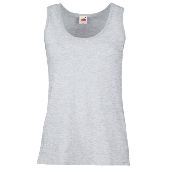 Fruit of the Loom Lady-Fit Valueweight Vest Gråmelerad bomuld Medium Dame