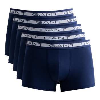 Gant 5P Basic Trunks Marineblå bomuld Small Herre