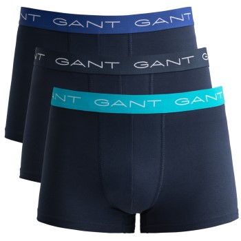 Gant 3P Cotton Jersey Trunks Marine/Blå bomuld X-Large Herre