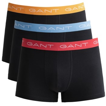 Gant 3P Cotton Jersey Trunks Sort/Orange bomuld X-Large Herre