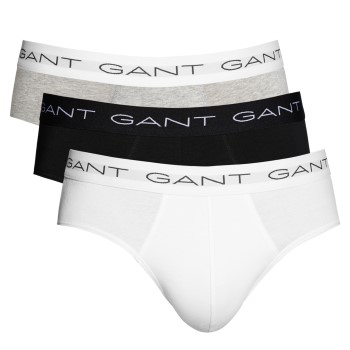 Gant 3P Cotton Stretch Briefs Sort/Hvid bomuld Large Herre