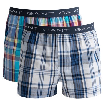 Gant 2P Cotton With Fly Boxer Shorts Rudet bomuld Medium Herre