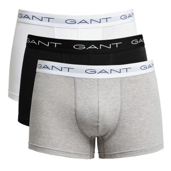 Gant 6P Essential Basic CS Trunks Grå/Sort bomuld Small Herre