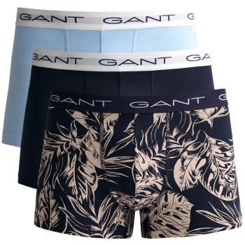 Gant 3P Tropical Leaves Printed Trunks Marineblå bomuld XX-Large Herre