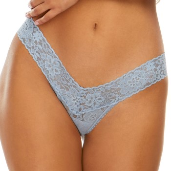 Hanky Panky Trusser Daily Lace Low Rise Thong Dueblå nylon One Size Dame