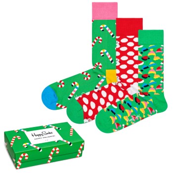 Happy socks Strømper 3P Holiday Gift Box Flerfarvet bomuld Str 41/46