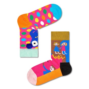 Happy socks Strømper Rock Your Socks Friend Kids Sock Rosa Mønster  bomuld 7-9 år Barn